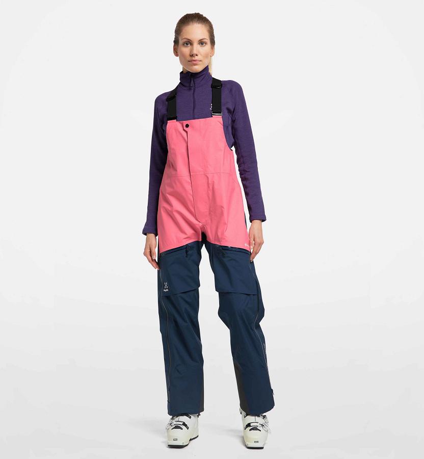 Haglöfs Womens Vassi GTX Pro Ski Pants Dark Blue/Pink New Zealand 04381VPWI
